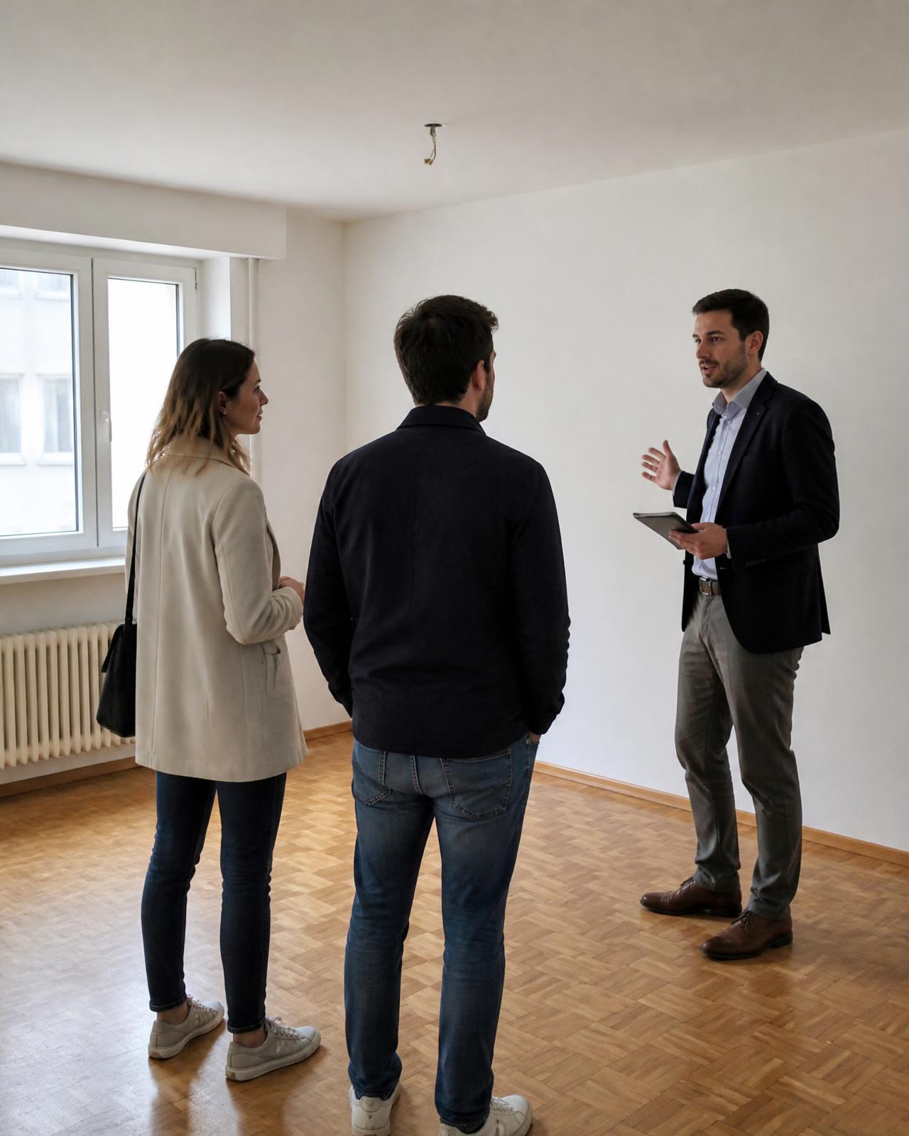 Visite d’un logement avec une conseillère